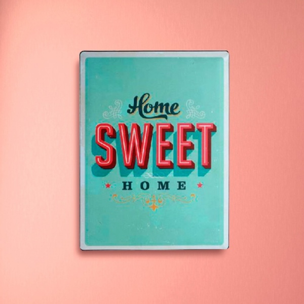 Home Sweet Home - Metallskilt